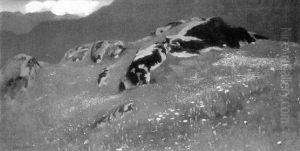 Summer Meadow In The Alps