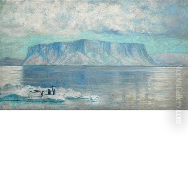 Penguins On An Ice Float, Antarctica - view 1