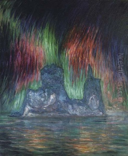 Iceberg With The Aurora Borealis - view 1