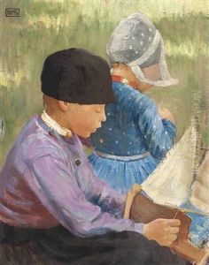 The Young Boat Builders by Marianne Stokes