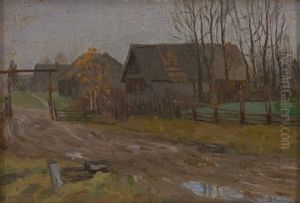 Early Morning In The Country by Evgeniy Ivanovich Stolitsa