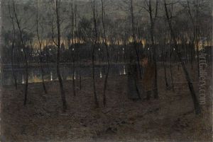 Meeting At Dusk by Evgeniy Ivanovich Stolitsa