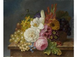 Stilleben Mit Blumen Und Fruchten by Alida Elizabeth van Stolk