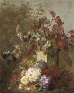 Flowers In An Oriental Vase by Alida Elizabeth van Stolk