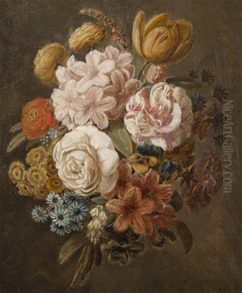 Pair Of Floral Still Life Paintings - view 1