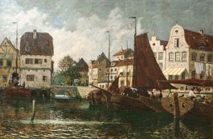 Small Harbour Town by Fritz Stoltenberg