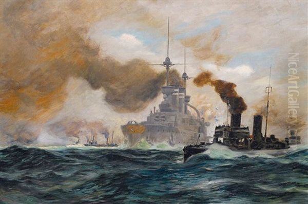 Durchbruch Der Torpedoboote Mit Sms Zahringen - view 1