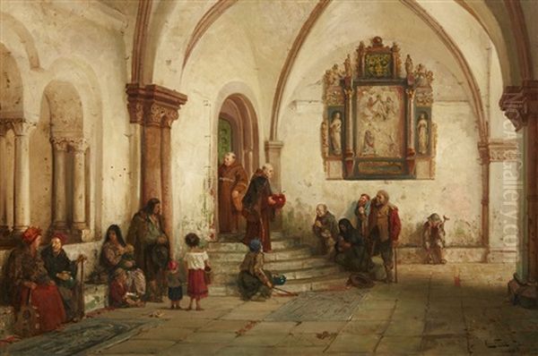 Monks Feeding The Hungry - view 1