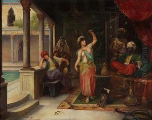 Haremszene Mit Schlangentanzerin by Vincent Stoltenberg-Lerche