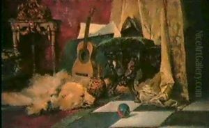 Rincon Con Guitarra Y Pelota by Ramon Stolz Segui