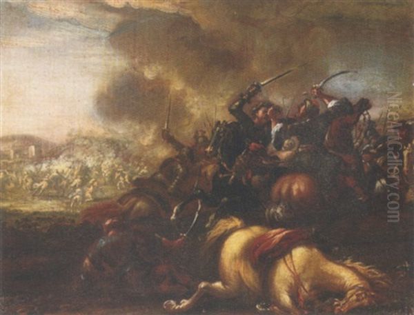 Cavalry Skirmish Between Christians And Turks - view 1
