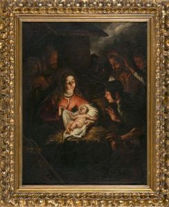 La Adoracion De Los Pastores by Matthias Stom