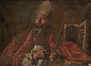 Saint Augustin (ou Saint Ambroise) by Matthias Stom