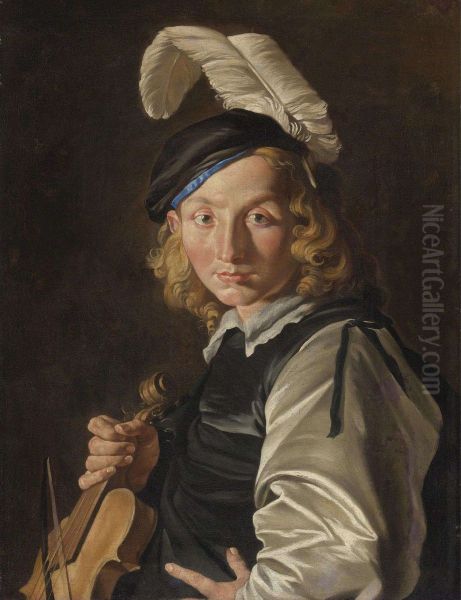 Young Man With A Fiddle - view 1