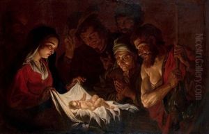 L'adoration Des Bergers by Mathaeus Stomer the Elder
