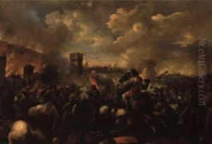 Battaglia (reitergefecht) by Mathaeus Stomer the Younger