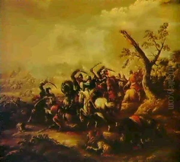 A Cavalry Battle Between Turks And Christians - view 1