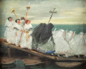 Procissao Na Laguna by Italico Brass