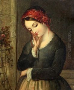 Portrait Of A Young Woman by Frank Stone