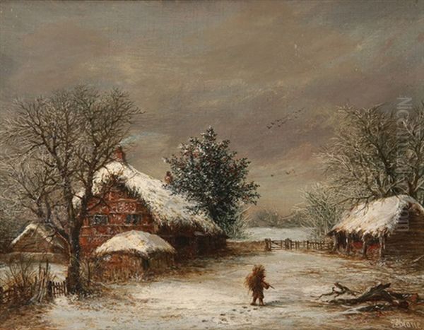 A Warwickshire Farmhouse In Winter - view 1