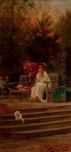 Lovers In A Garden by Marcus Stone