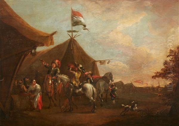 Cavalrymen By A Tent - view 1