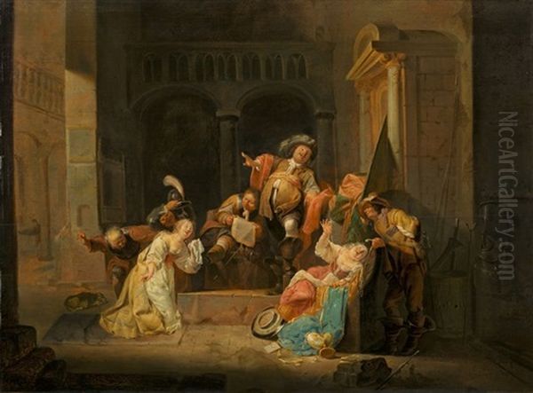 Guardroom Scene: The Guards Ignore A Crying Lady - view 1
