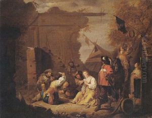 Soldiers And Camp Followers Playing Cards Amidst Ruins Soldiers And Camp Followers Playing Cards Amidst Ruins