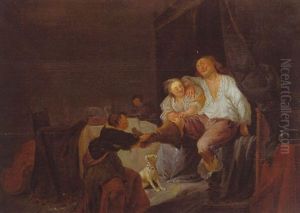 Offizier In Der Herberge by Maerten Stoop