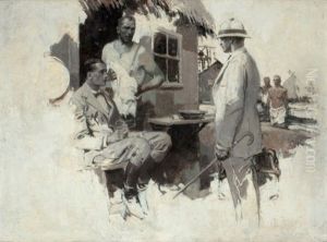 The Conversation, Story Illustration by Herbert Morton Stoops