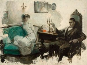 Contemplation, Story Illustration by Herbert Morton Stoops