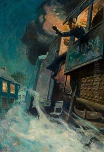 Locomotive At Night
