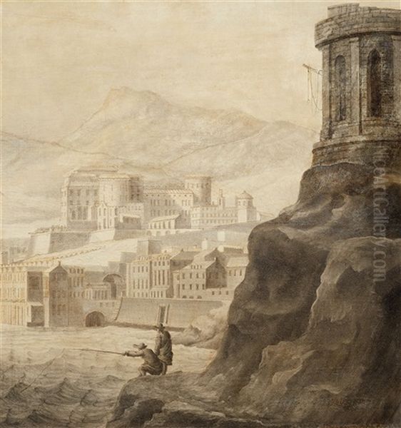 Stadt Am Meer (grisaille) - view 1
