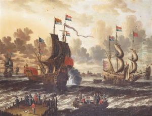 Warships Off The Dutch Coast