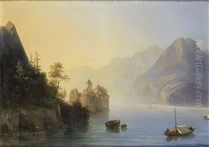 Chateau De Chillon Sur Le Leman by Felix Marie Ferdinand Storelli
