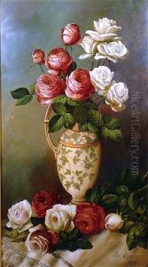 Floral Still Life With Urn by Charles Storer