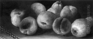 Still Life With Peaches And Pears by Charles Storer