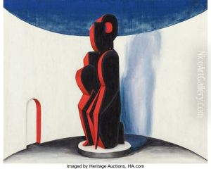 The Idol (figures In A Circular Room) by John Henry Bradley Storrs