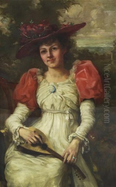 Girl With Mandolin - view 1