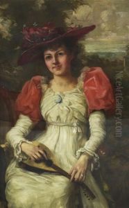 Girl With Mandolin by George Henry Story