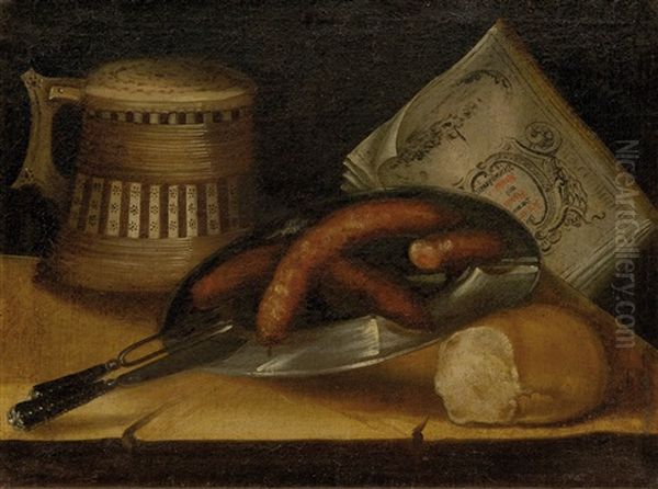Still-life With Bread, Sausage And Tankard - view 1