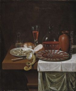 A Flute And Decanter Of Wine by Sebastian Stosskopf