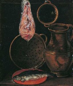Stillleben Mit Fischen Und Tongefassen by Sebastian Stosskopf