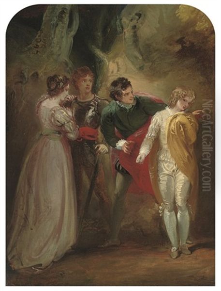Sylvia And The Outlaws: A Scene From Shakespeare's Two Gentlemen Of Verona - view 1