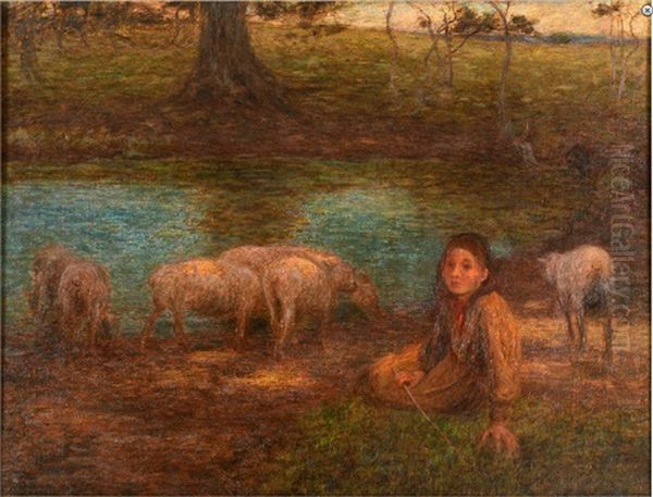 "trees, Old And  Young, Sprouting: A Shady Boon For Simple Sheep" - view 1