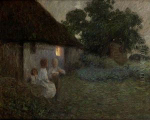 The Labourer's Cottage - Suppertime by Edward Stott