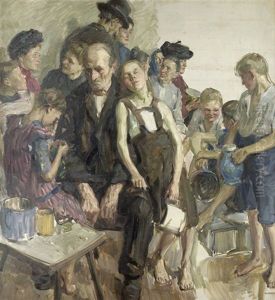 Wartende Vor Einer Central-kuche Im Kriegsjahr 1917 Wartende Vor Einer Central-kuche Im Kriegsjahr 1917