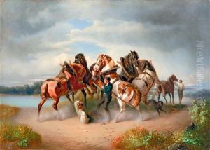 Lovasbaleset by Otto Stotz