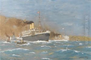 Abreise Von S.m. Des Kaisers Von Vigo. 16. Marz 1904 by Willy Stoewer