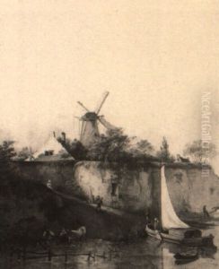 Fisherfolk By A Town Wall thumbnail